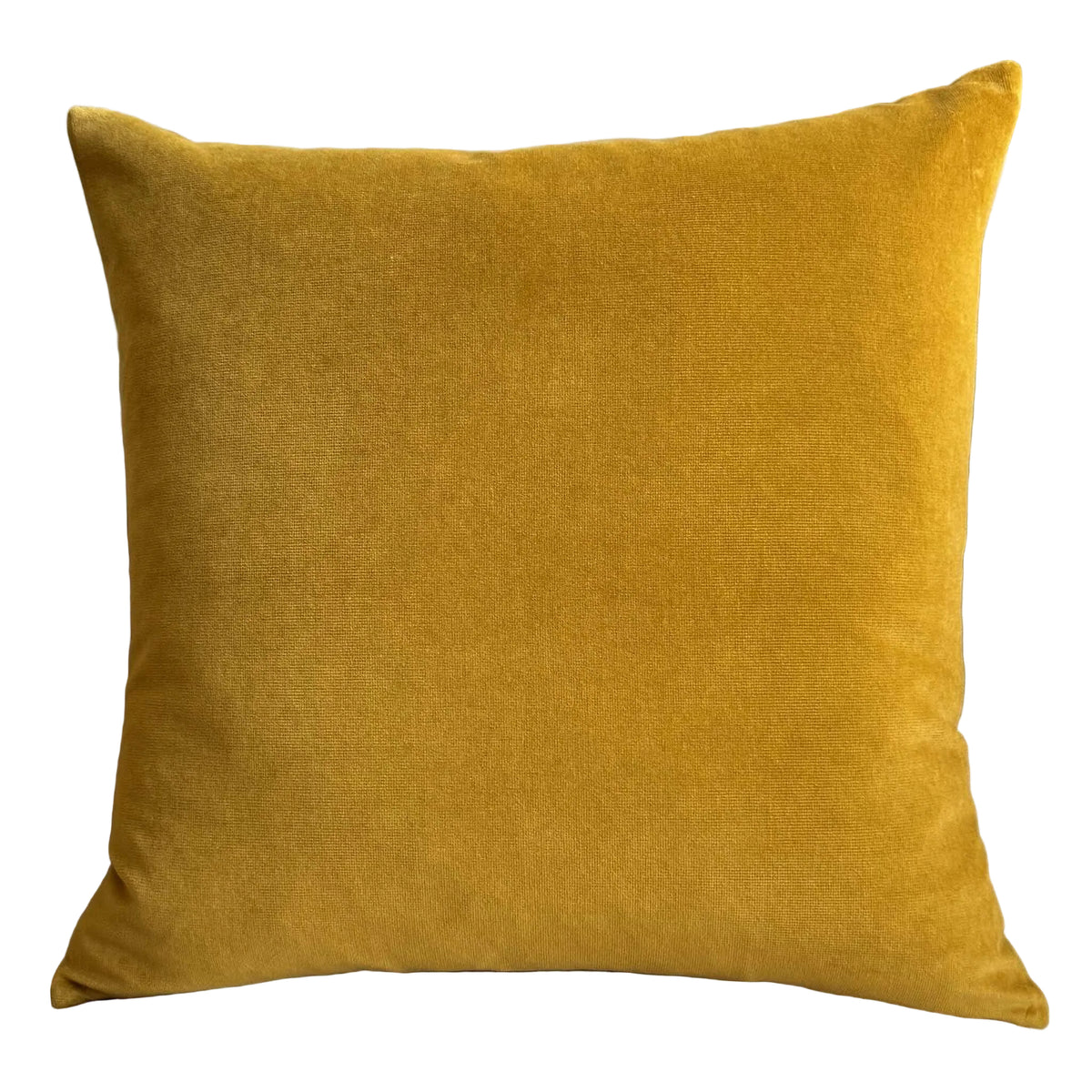 Gold ochre velvet fabric sample