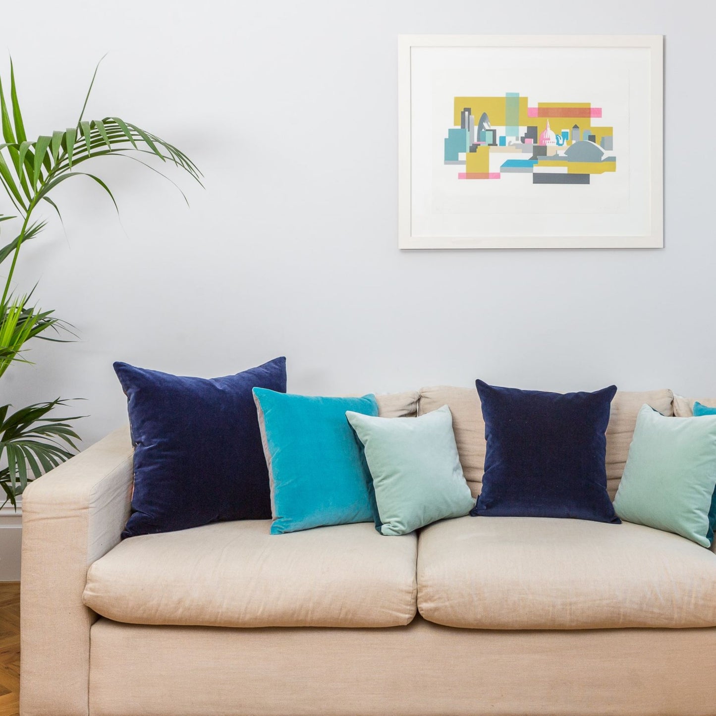 navy rectangle cushion