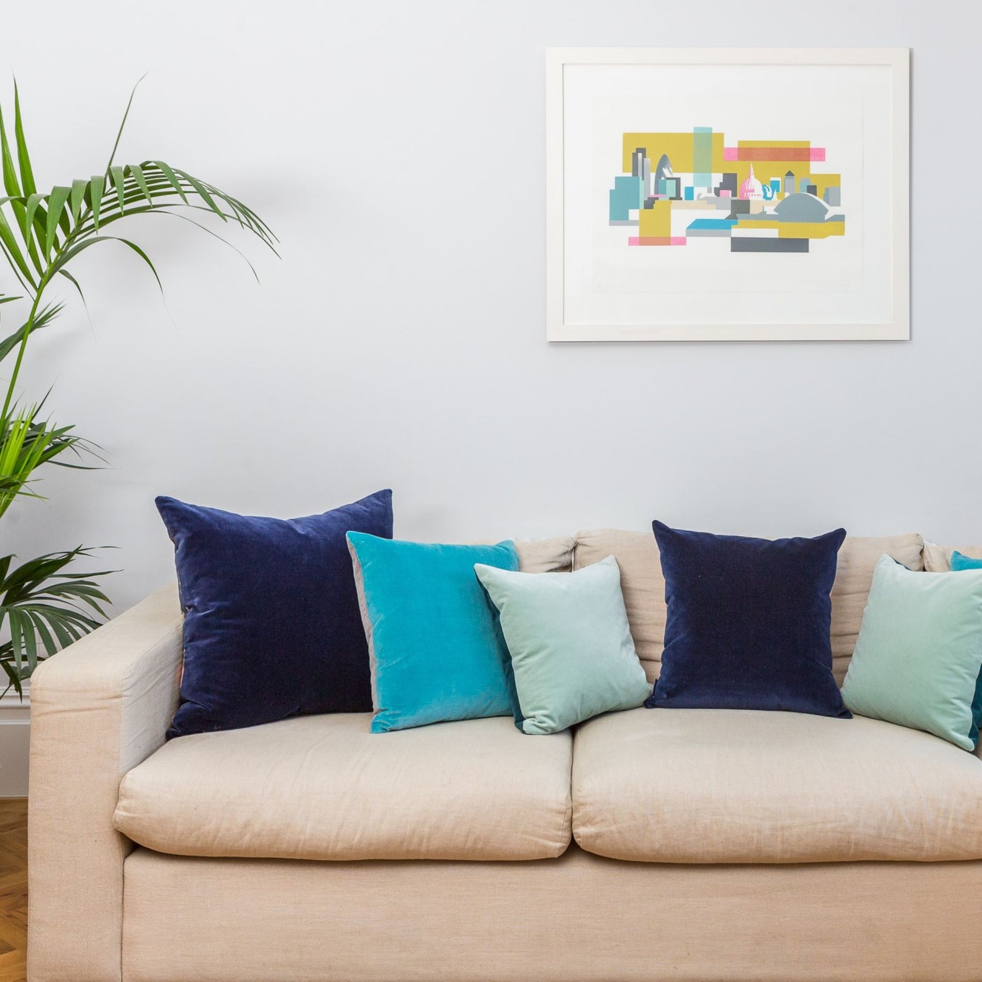 navy rectangle cushion