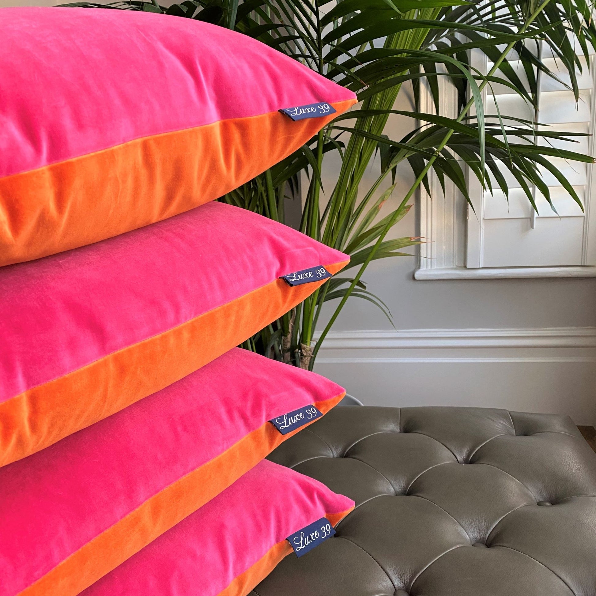 orange and pink cushions