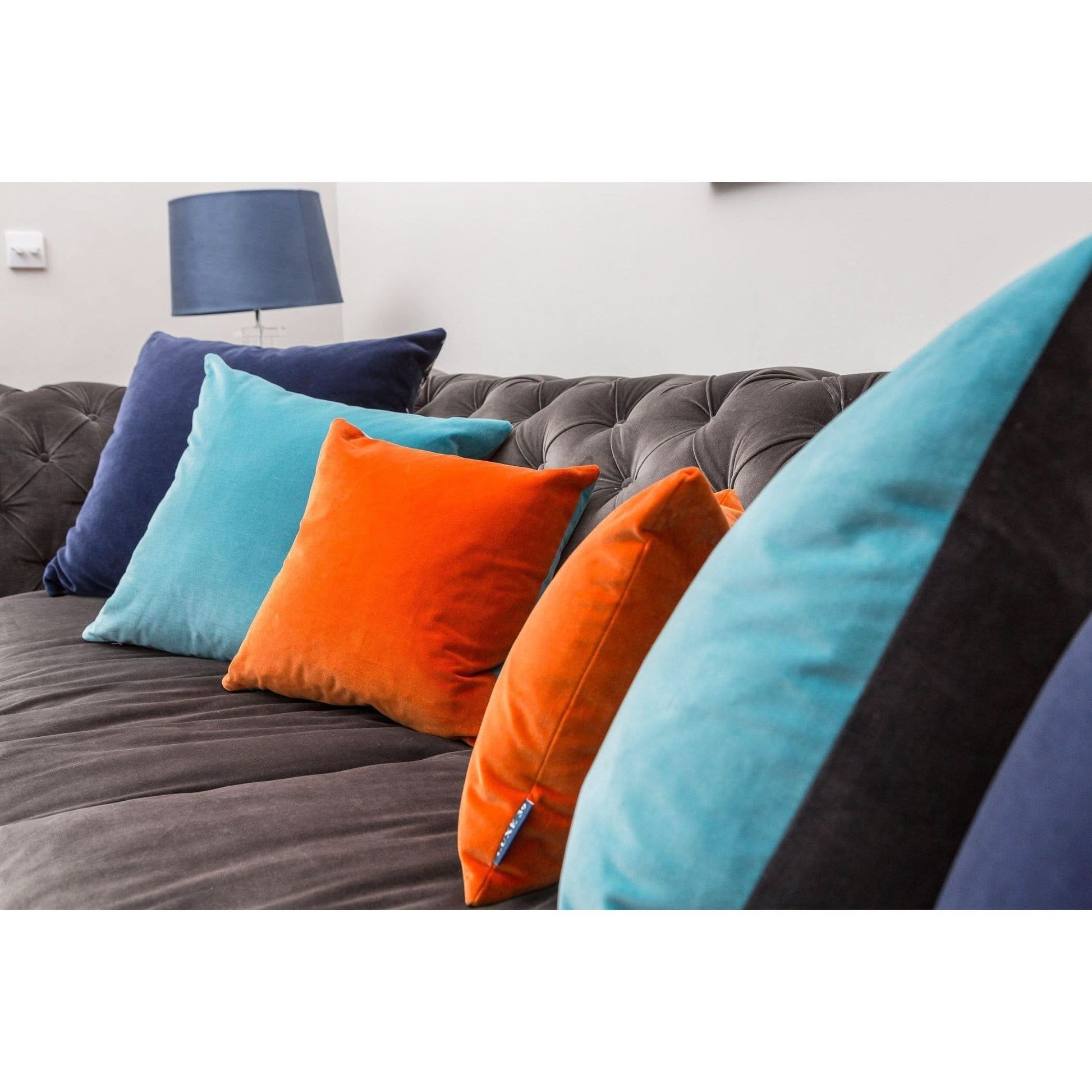 blue fluffy cushion by luxe 39
