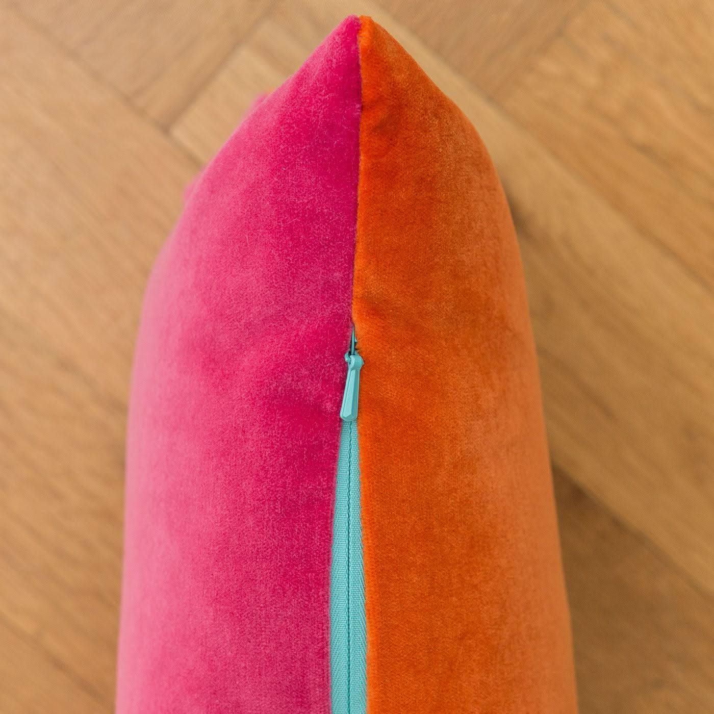 pink and orange cushion