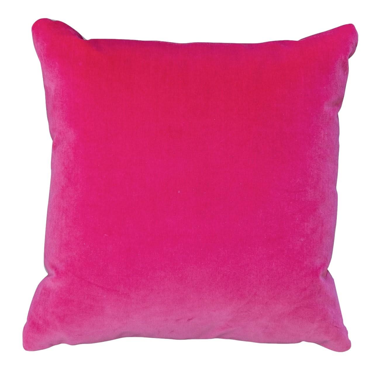 pink velvet cushion by luxe 39