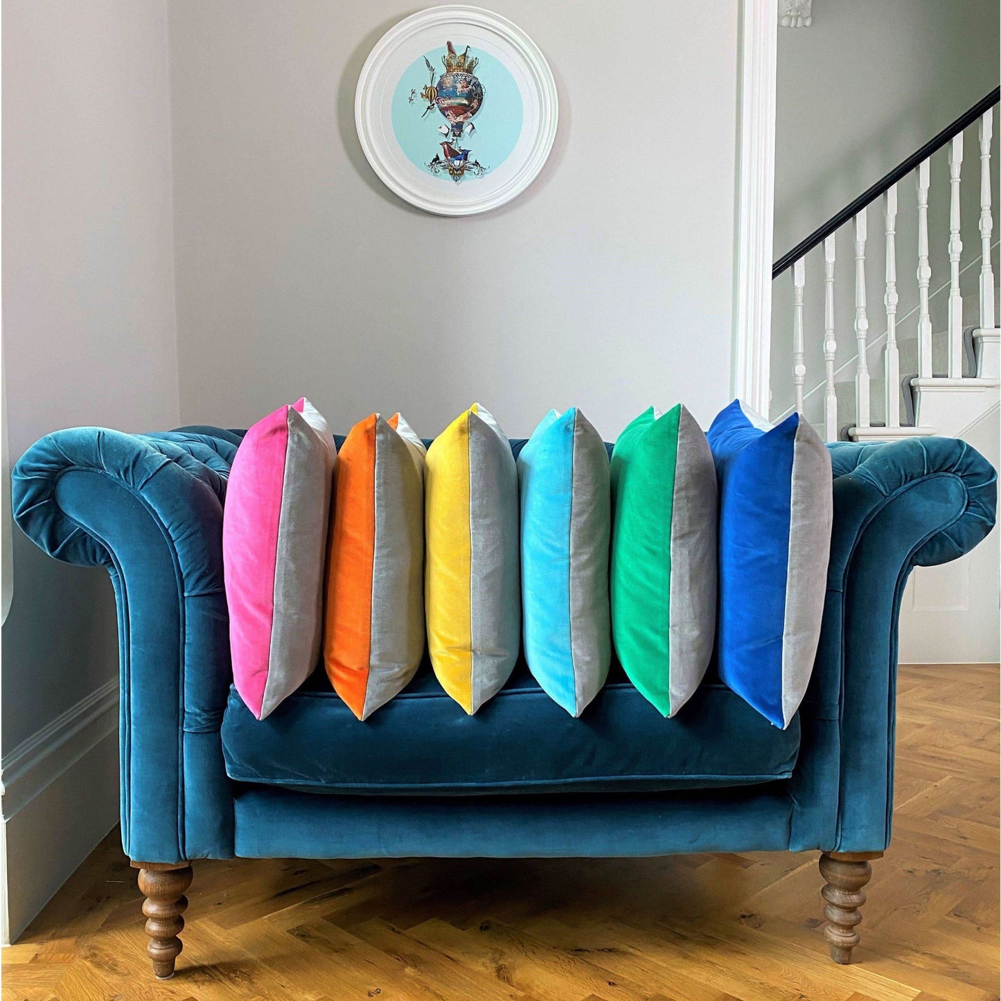 royal blue velvet cushion cover luxe 39