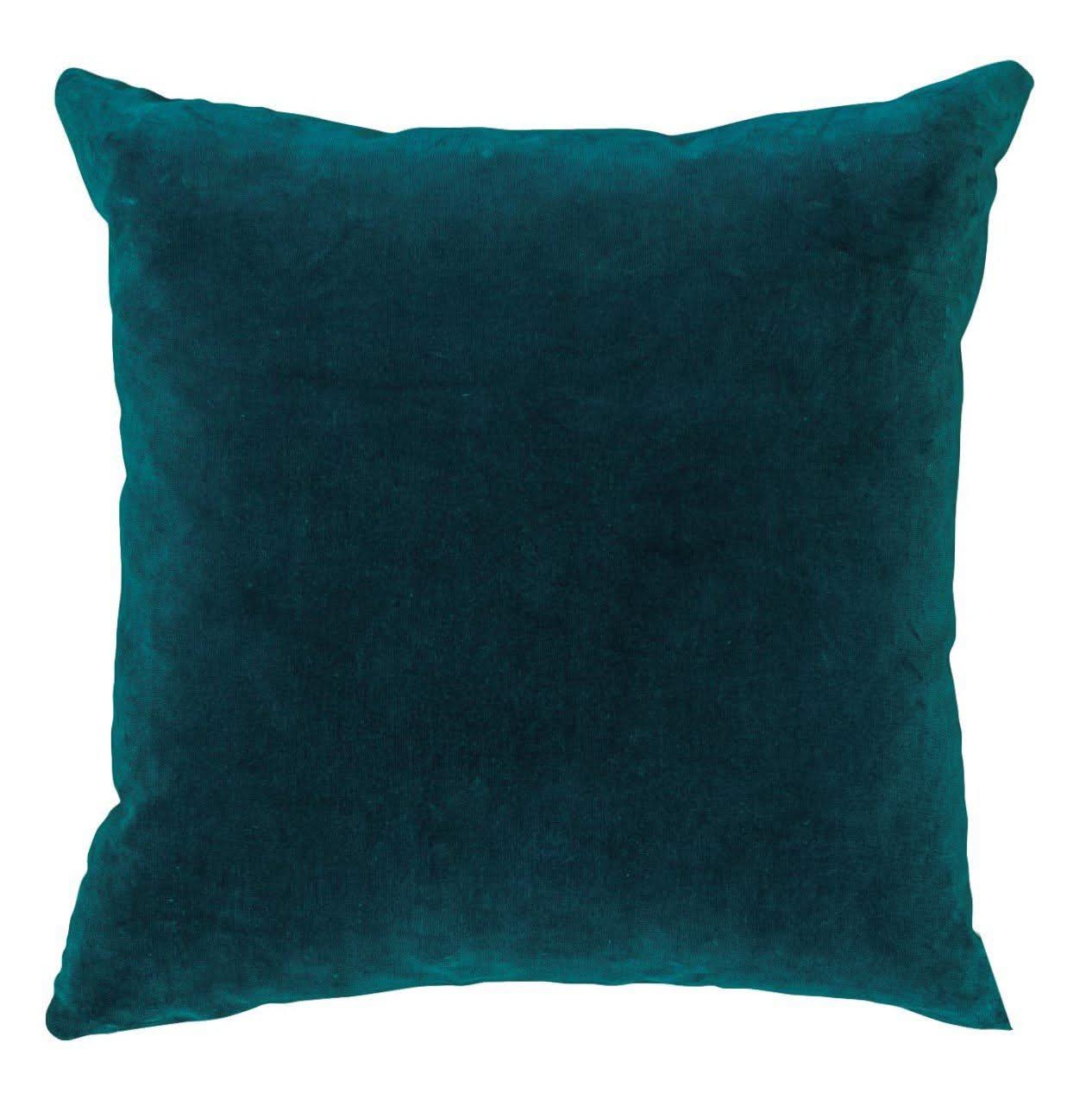 teal velvet cushions