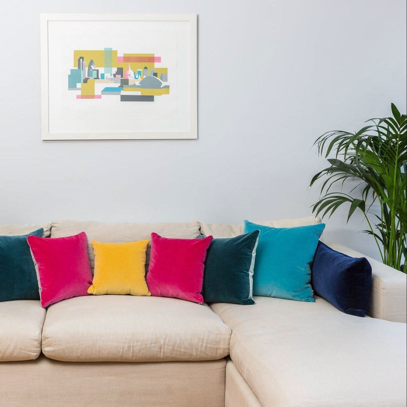 Turquoise Velvet Cushion Luxe 39