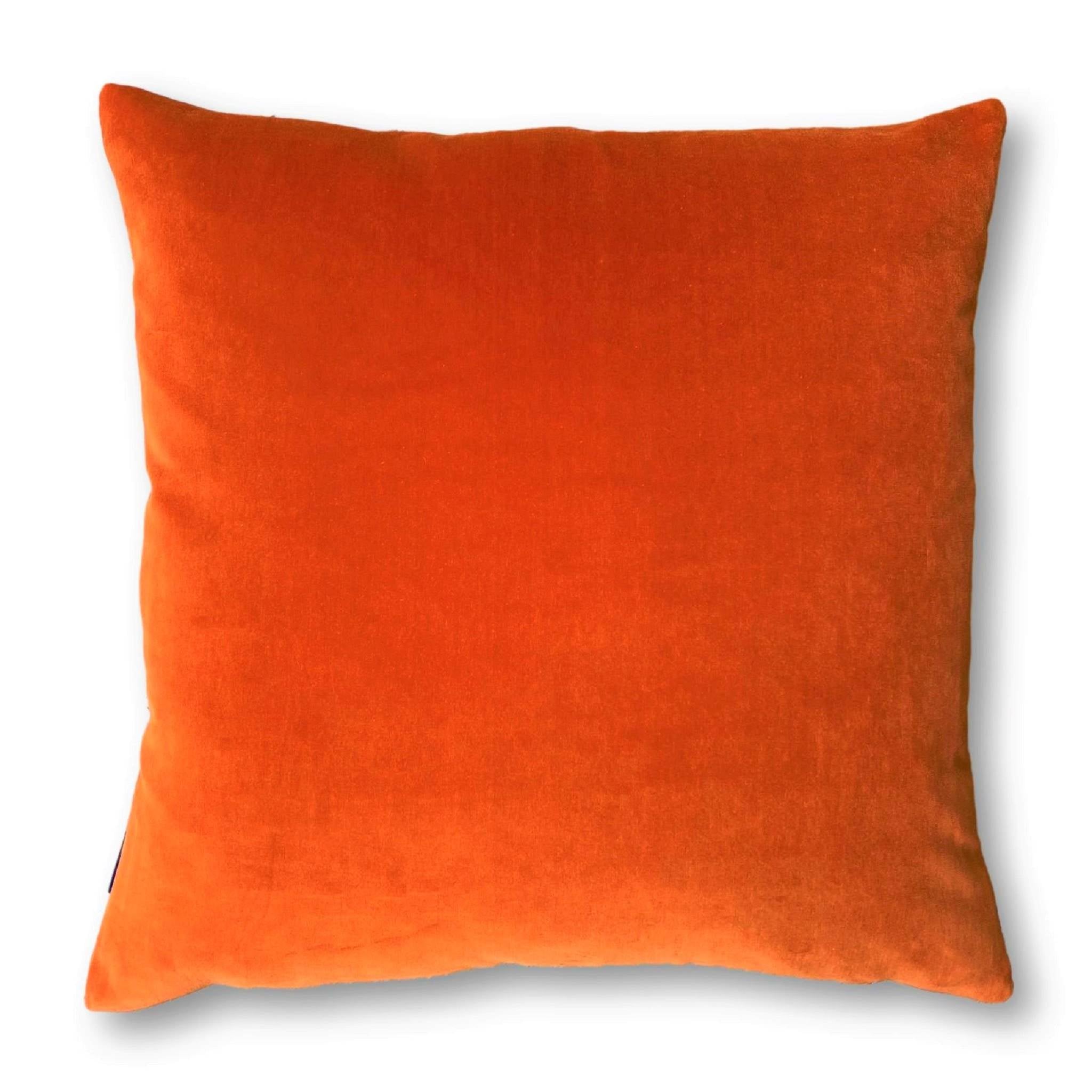 Orange Cushion Covers Velvet Cushions UK Luxe 39