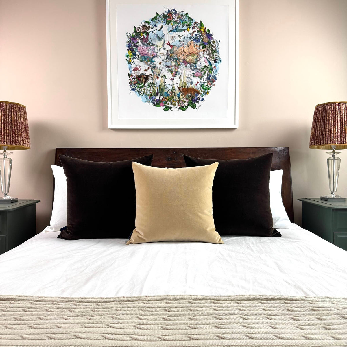dark brown velvet cushion covers and cream velvet cushion covers