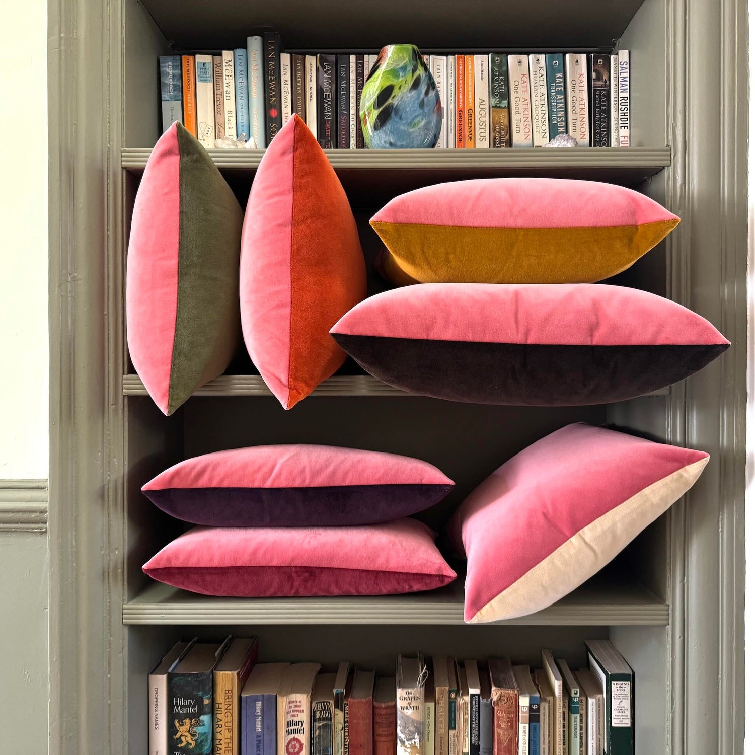pink velvet cushion covers