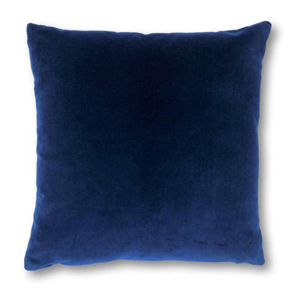 Burnt Orange Velvet Cushion Cover with Navy