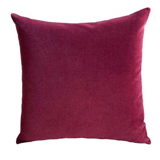 Burgundy velvet cushion square cut out