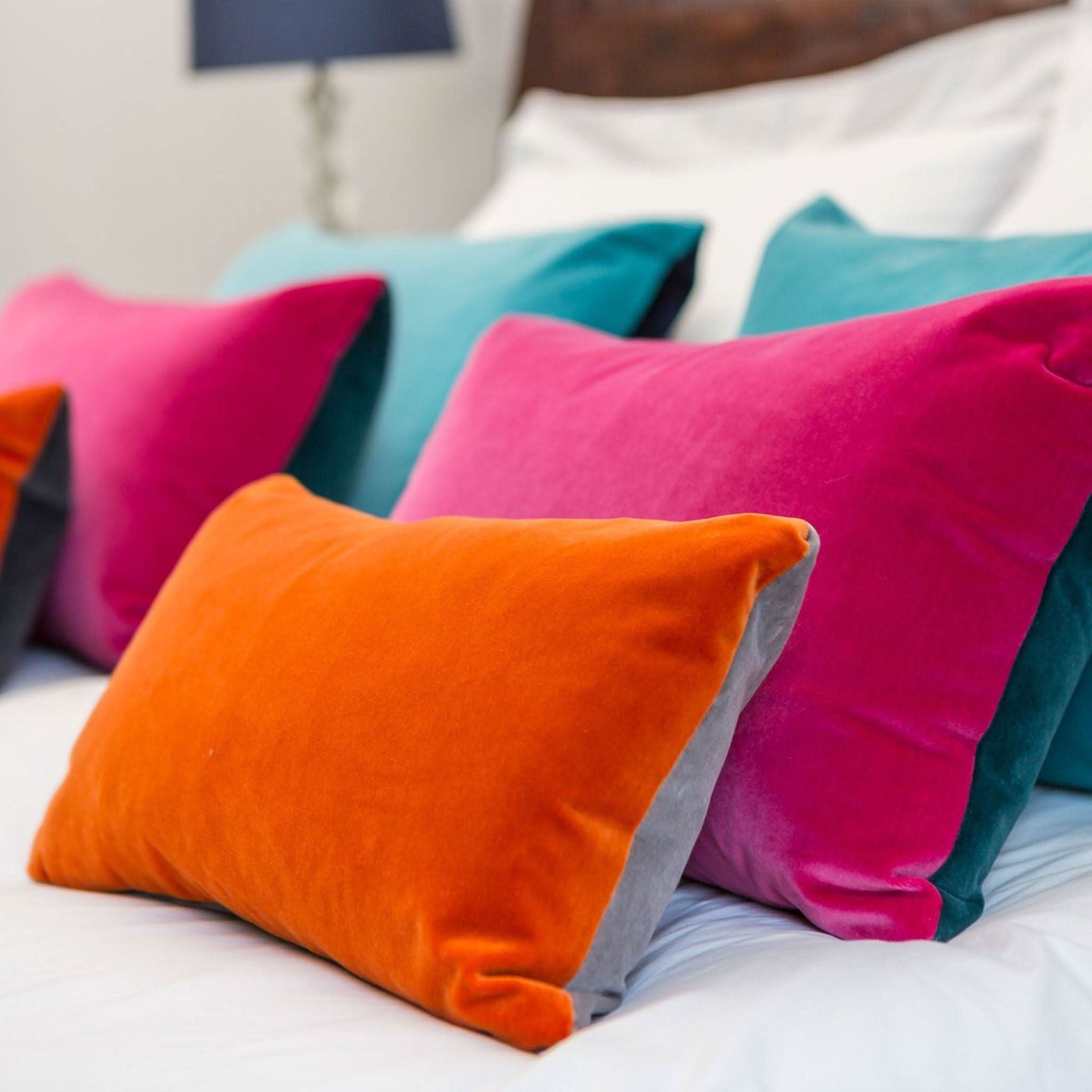 Burnt Orange and Grey Cushions Luxe39 Luxe 39