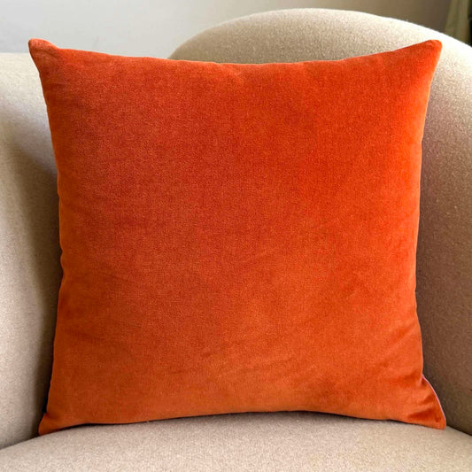 burnt orange velvet fabric sample