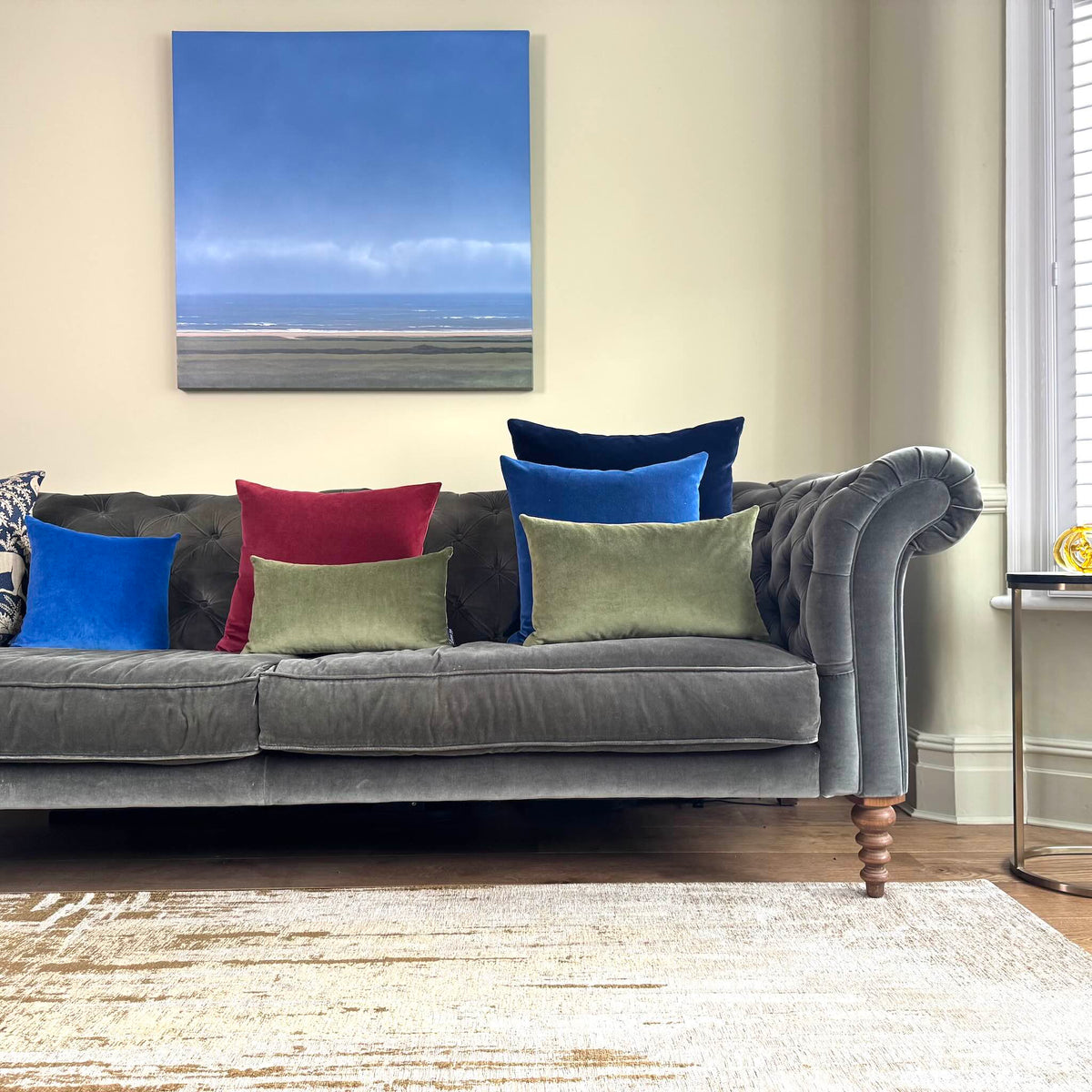 Royal Blue Velvet Cushion Cover