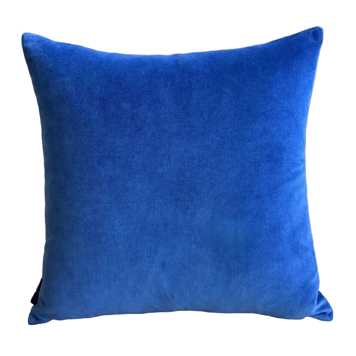 cobalt blue velvet cushion