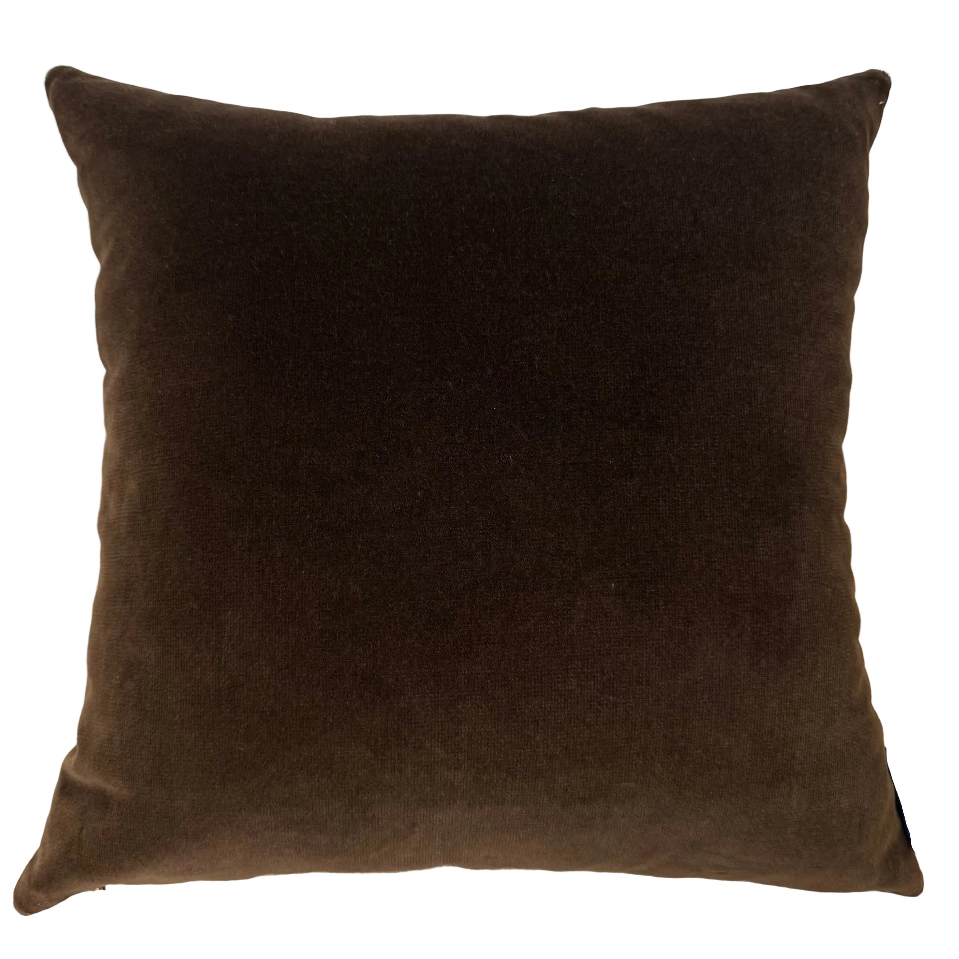 dark chocolate brown velvet fabric sample