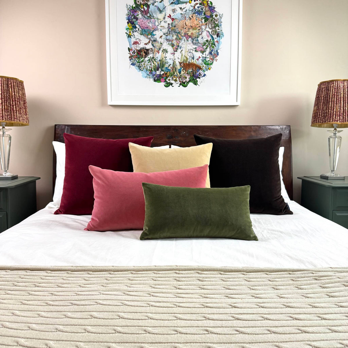 dark brown velvet cushion cover with other new luxe 39 colours