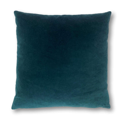 dark orange cushion with teal reverse