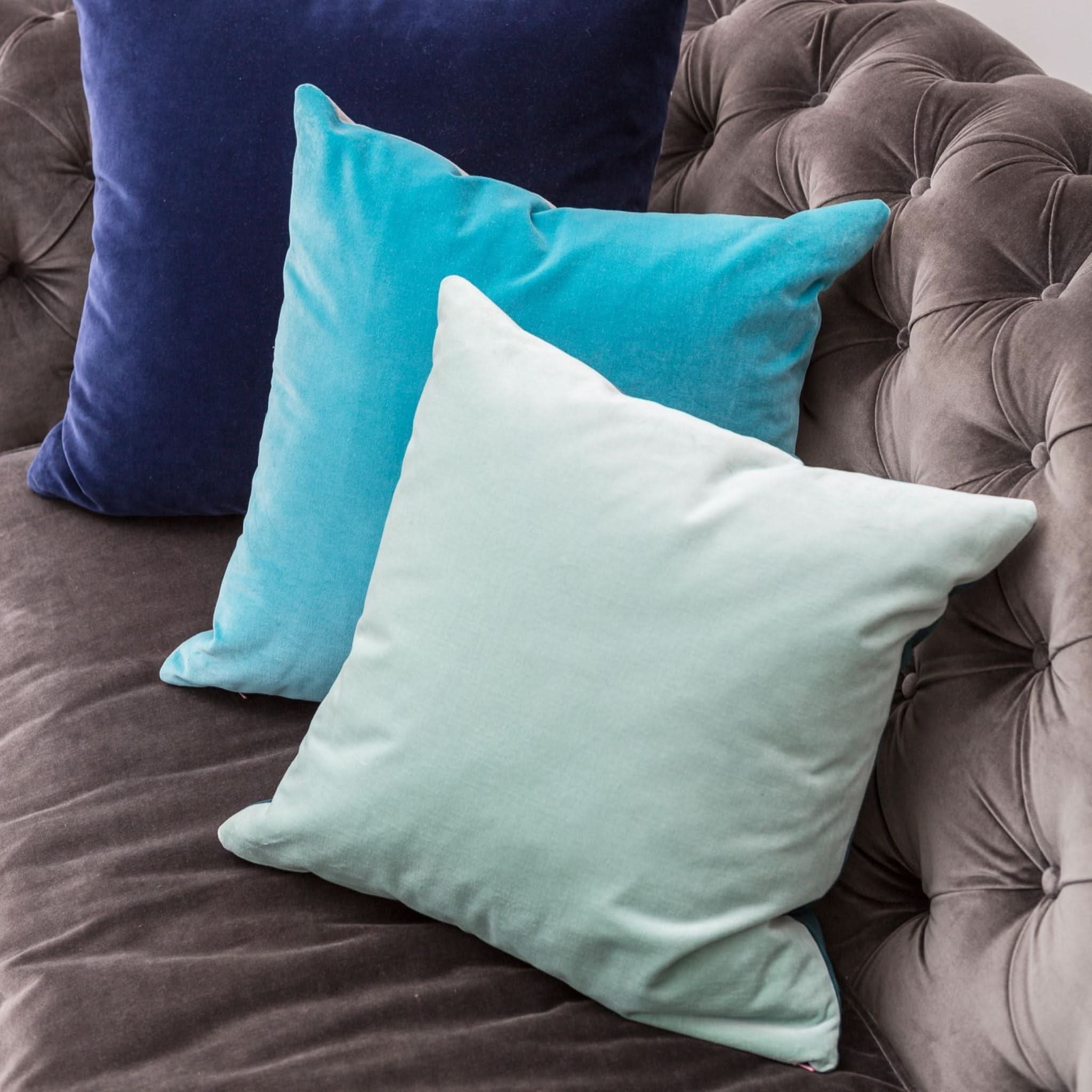 Duck egg shop velvet cushions