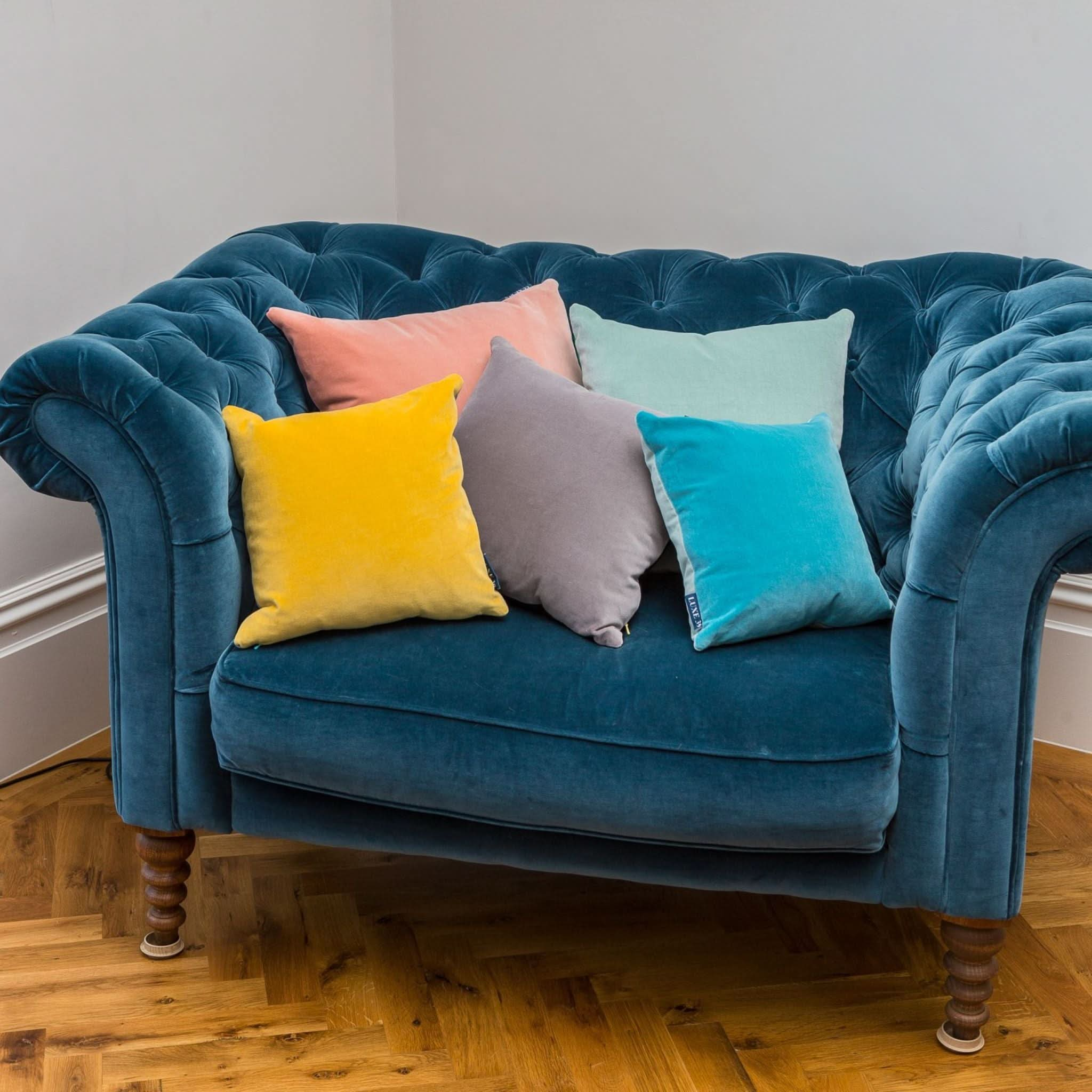 Duck egg 2025 blue fluffy cushions