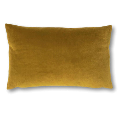 Gold Velvet Cushion Cover with Dark Grey