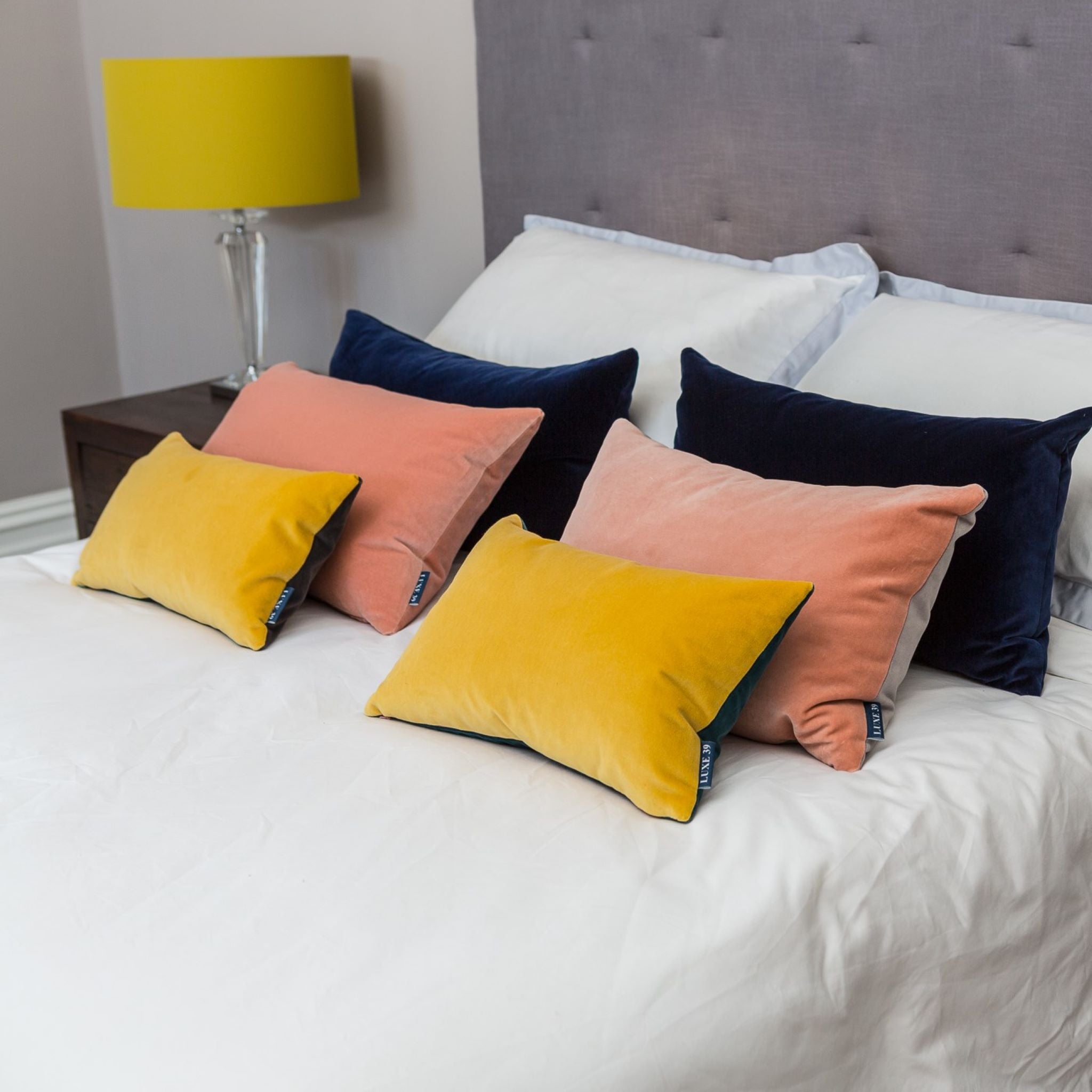 Mustard grey outlet cushion covers