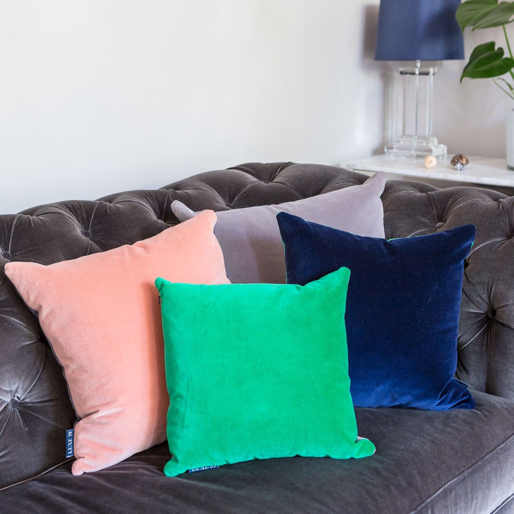 navy and green cushions luxe 39