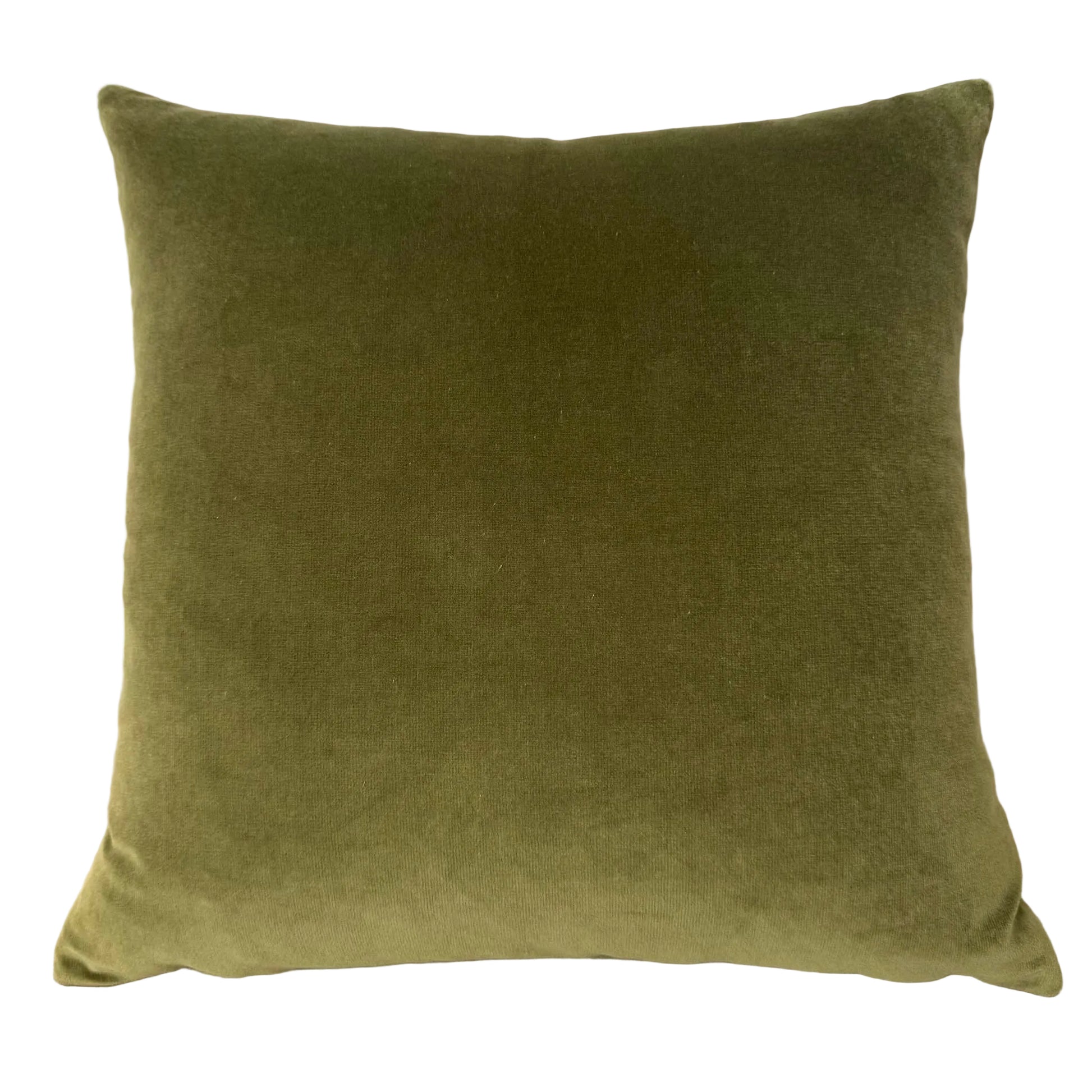 olive green velvet fabric sample