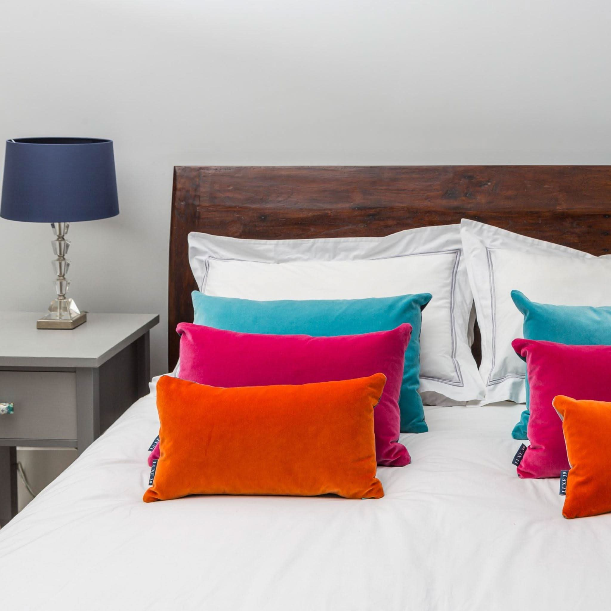 Orange bed outlet cushions