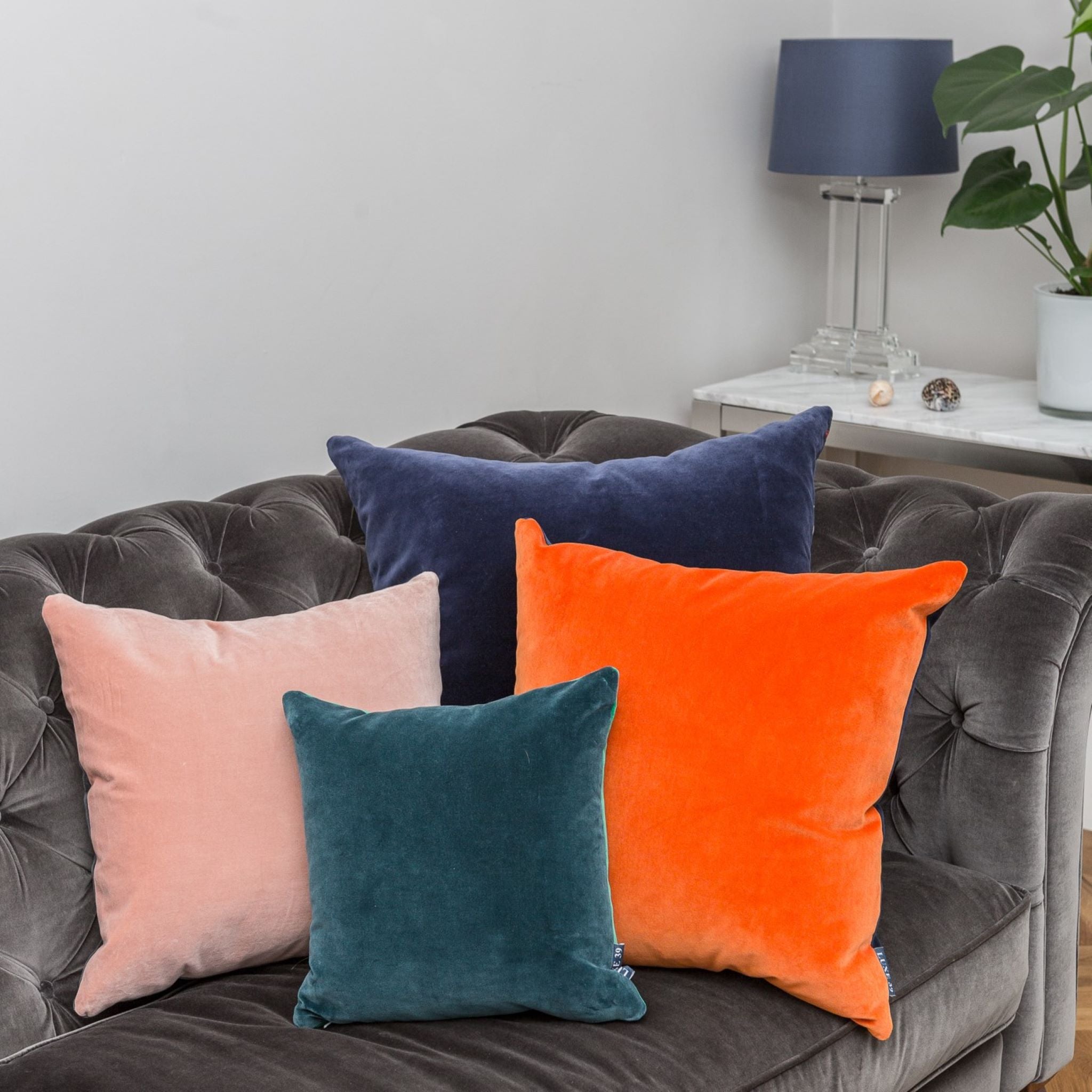 Orange and best sale turquoise cushions