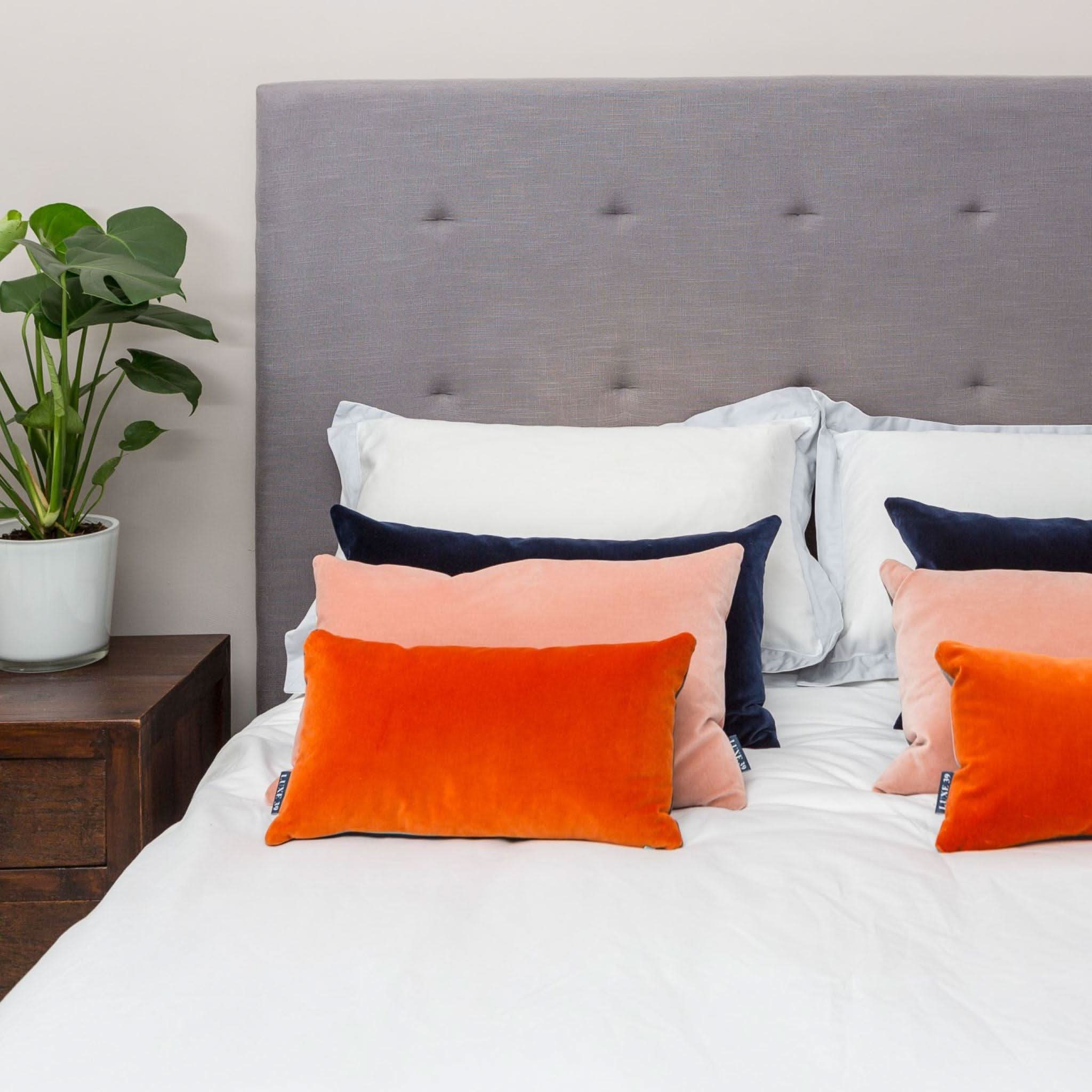 Orange 2025 bed cushions