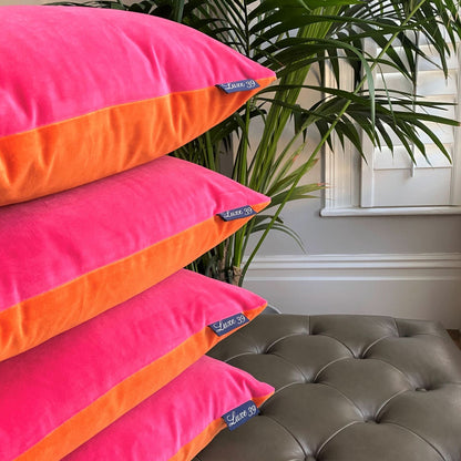 pink orange cushion luxe 39