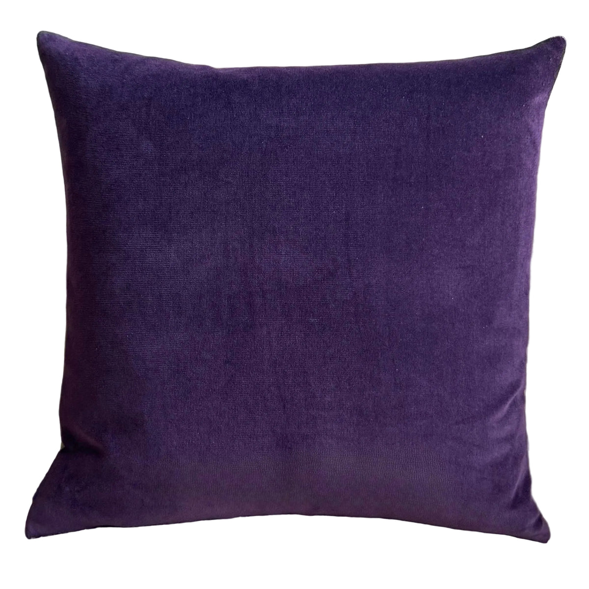 plum purple velvet cushion square