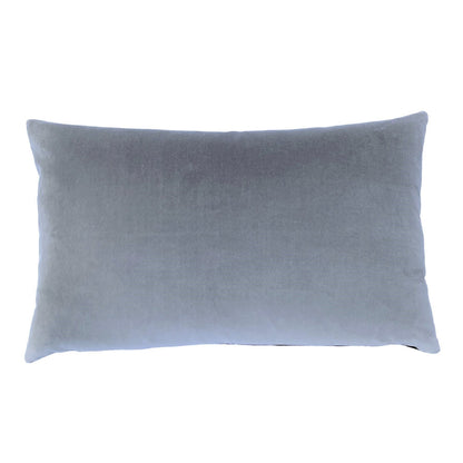 grey cushion cover with a sage green reverse