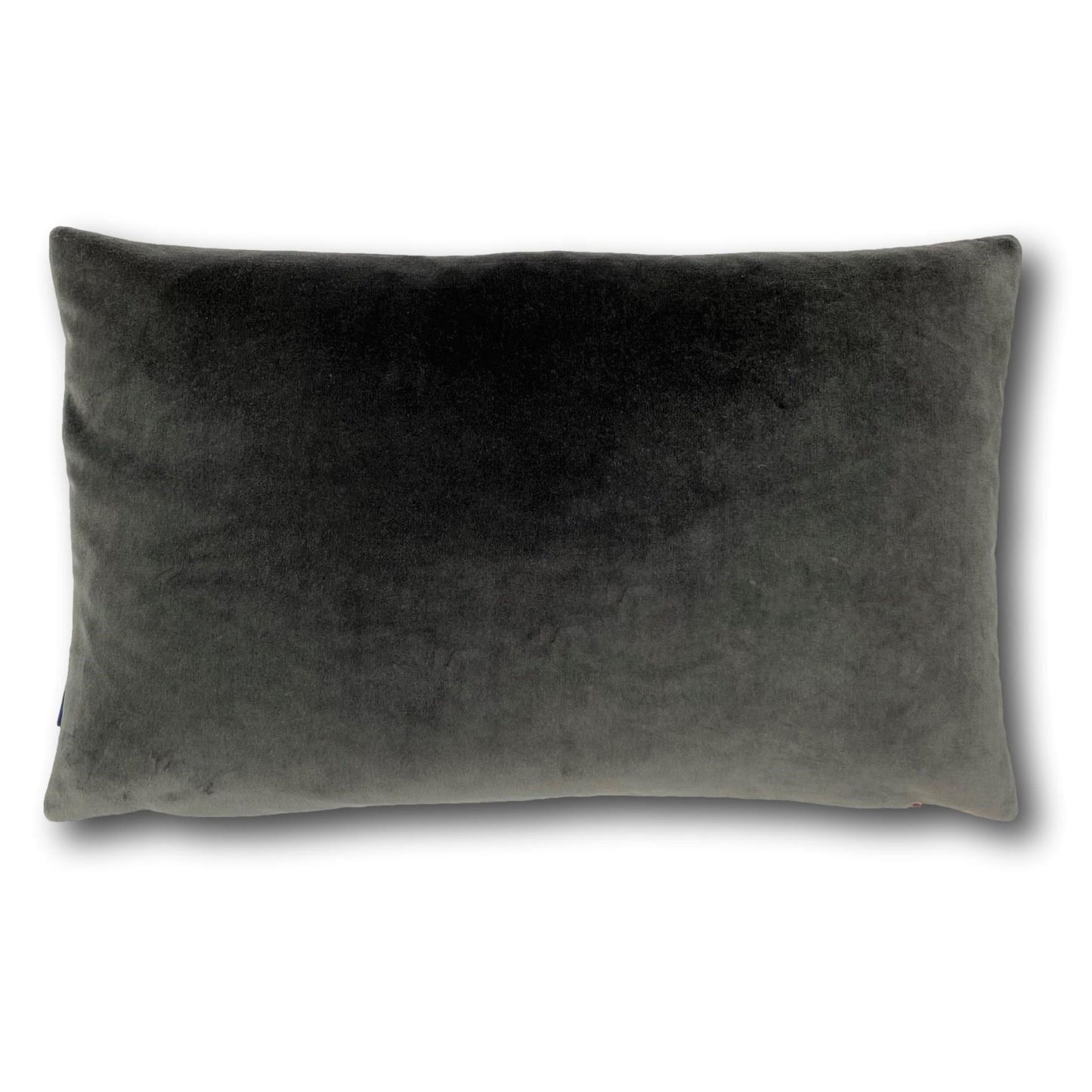 sage coloured cushion covers with dark grey reverse