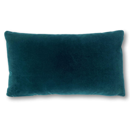 sage green cushion cover with teal reverse