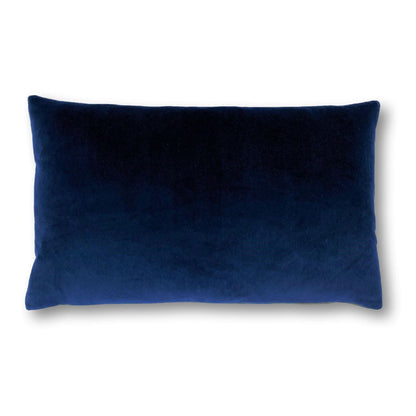 large sage green cushion cover with navy velvet reverse