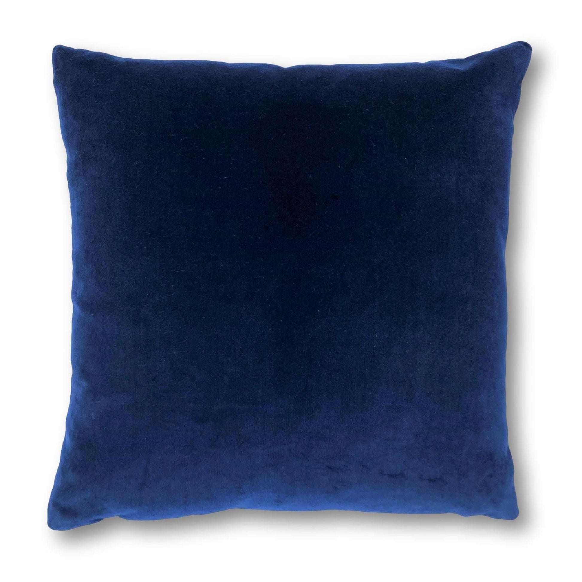 velvet blue cushion luxe 39