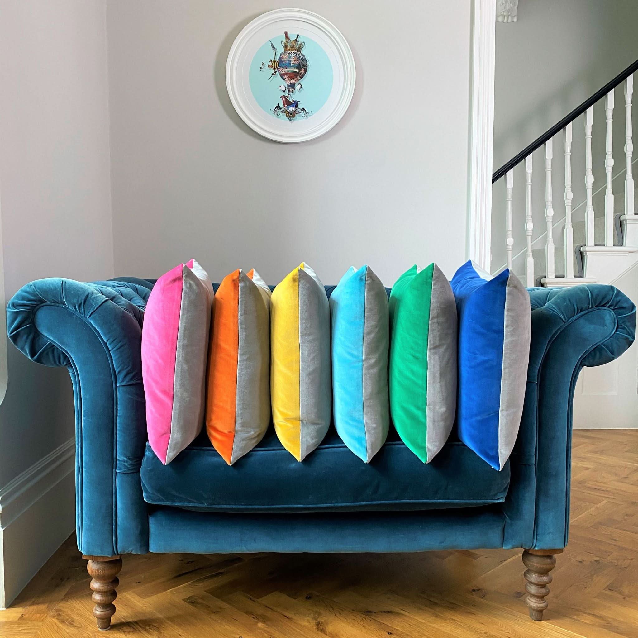 Yellow and Grey Cushion Luxe 39