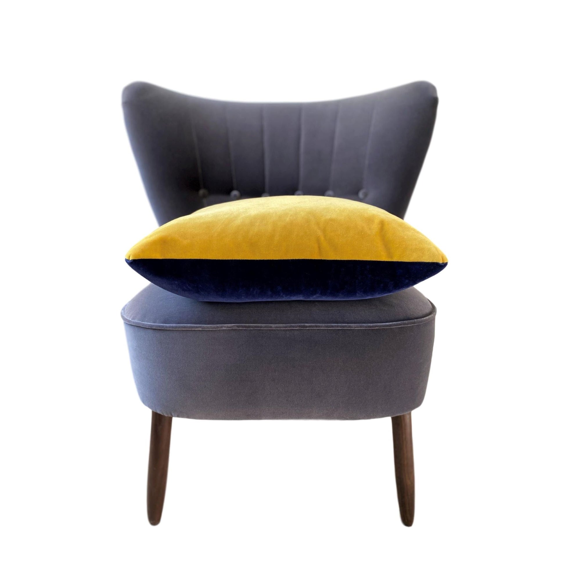 yellow and navy cushion luxe 39