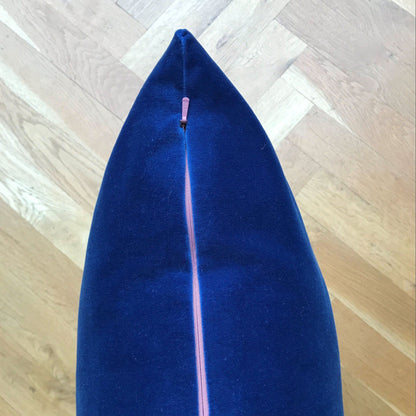 True Blue Velvet Cushion Luxe 39