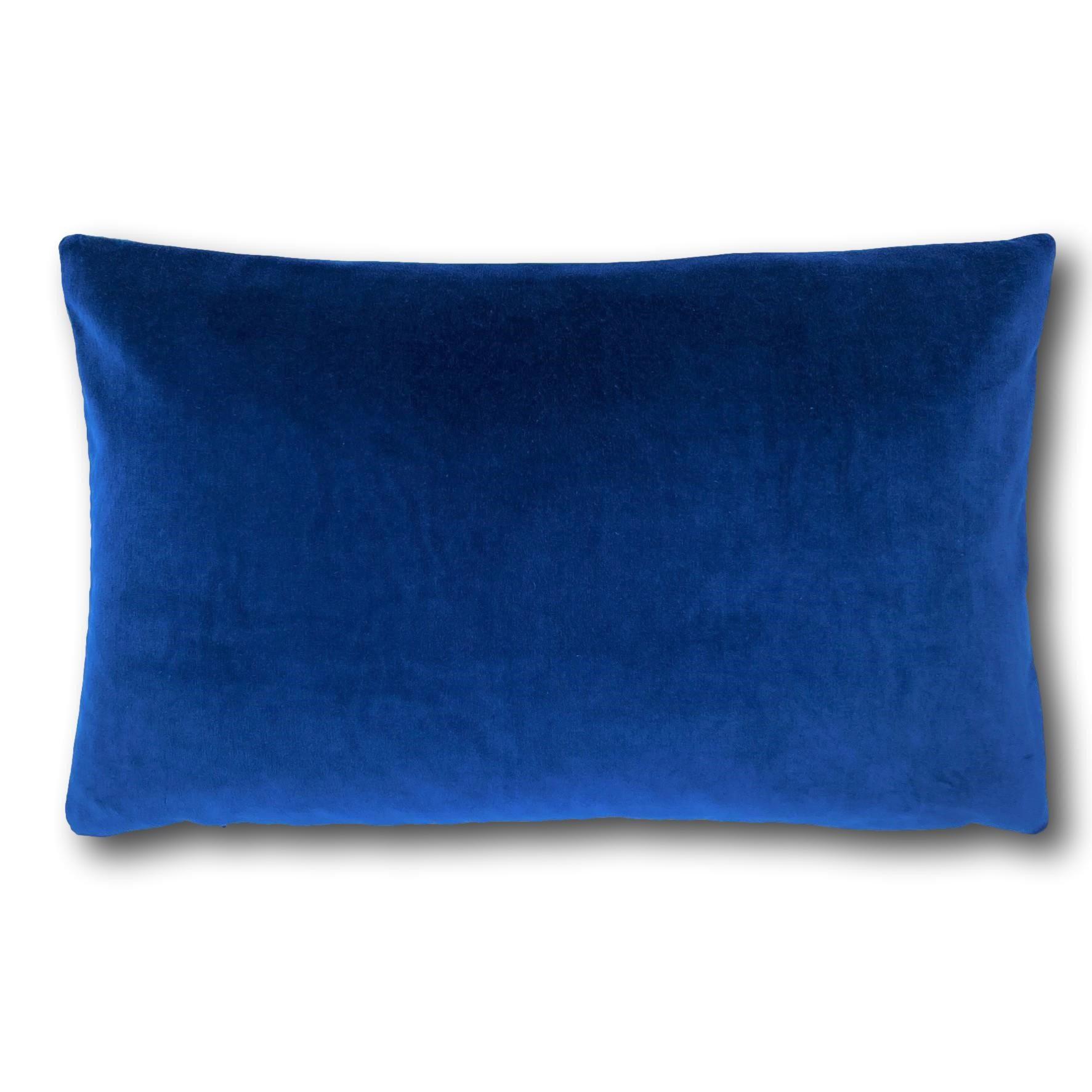 royal blue velvet cushion cover