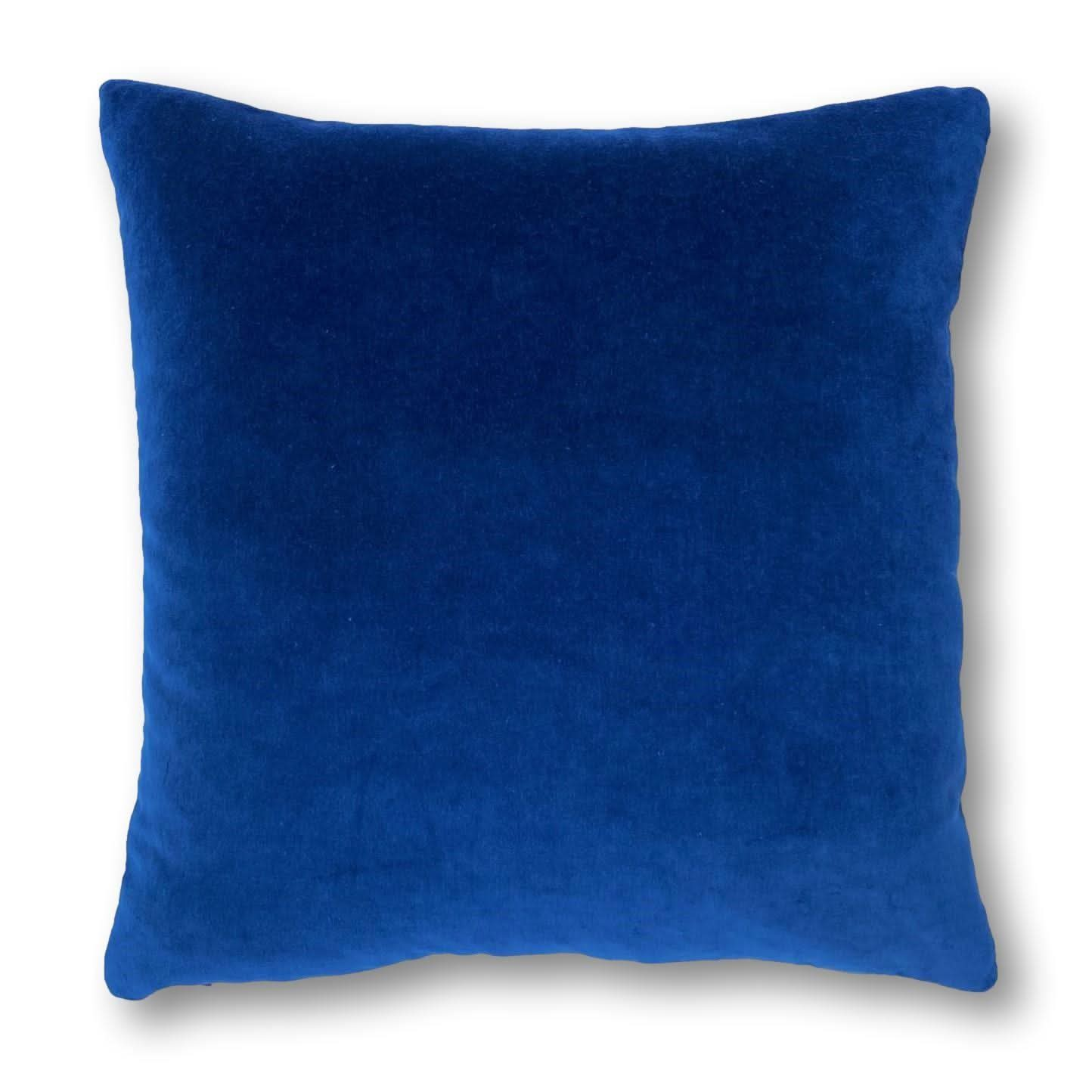 Royal blue shop and gold pillows