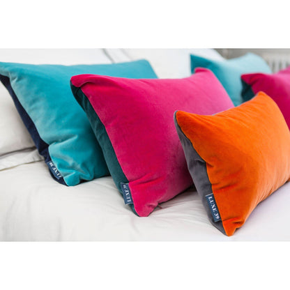 Turquoise Velvet Cushion with True Blue Luxe 39