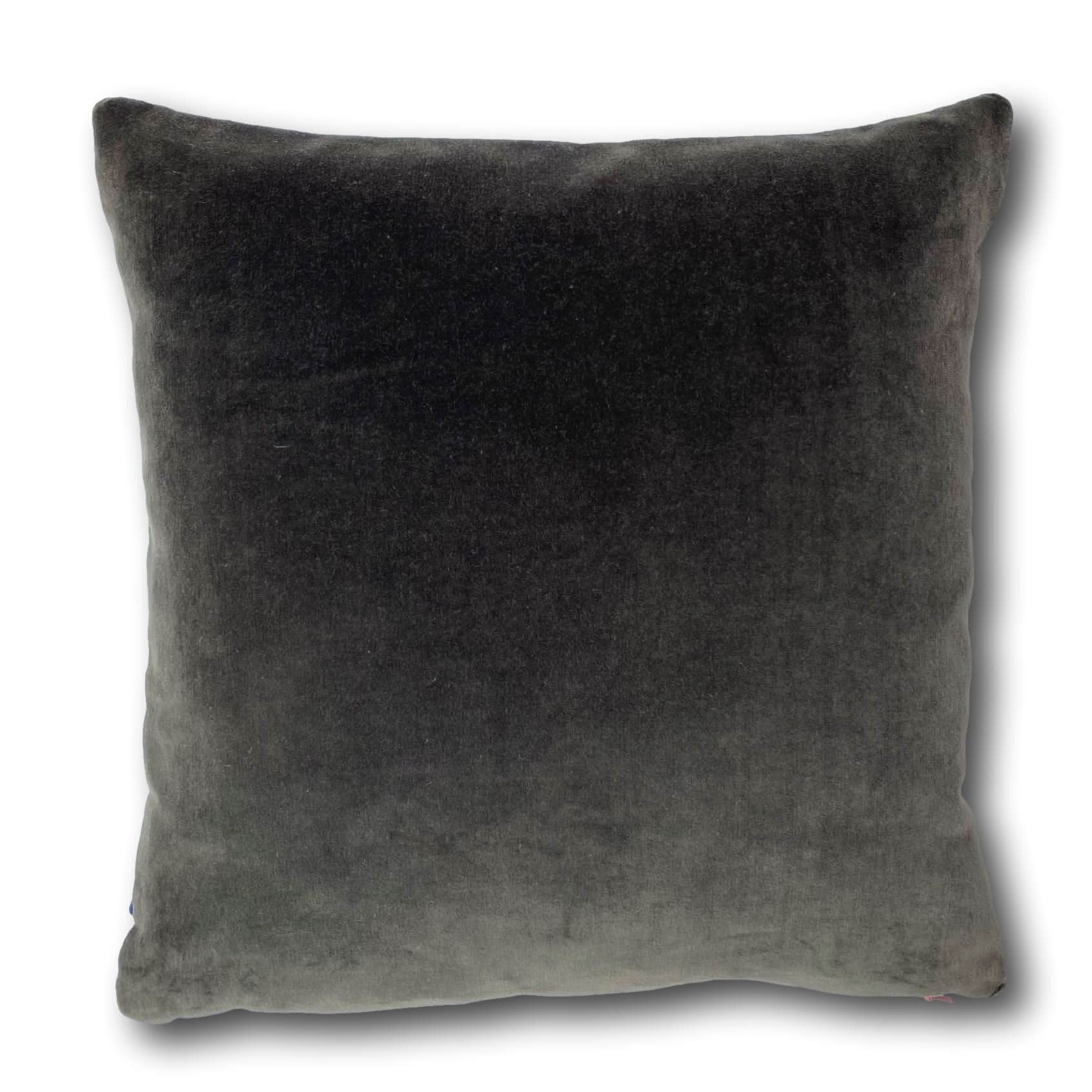 cushions 60cm x 60cm in dark grey velvet