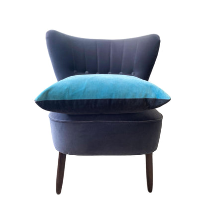 Cushions 60cm x 60cm in turquoise and dark grey by Luxe 39