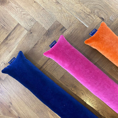 bright pink velvet draught excluder