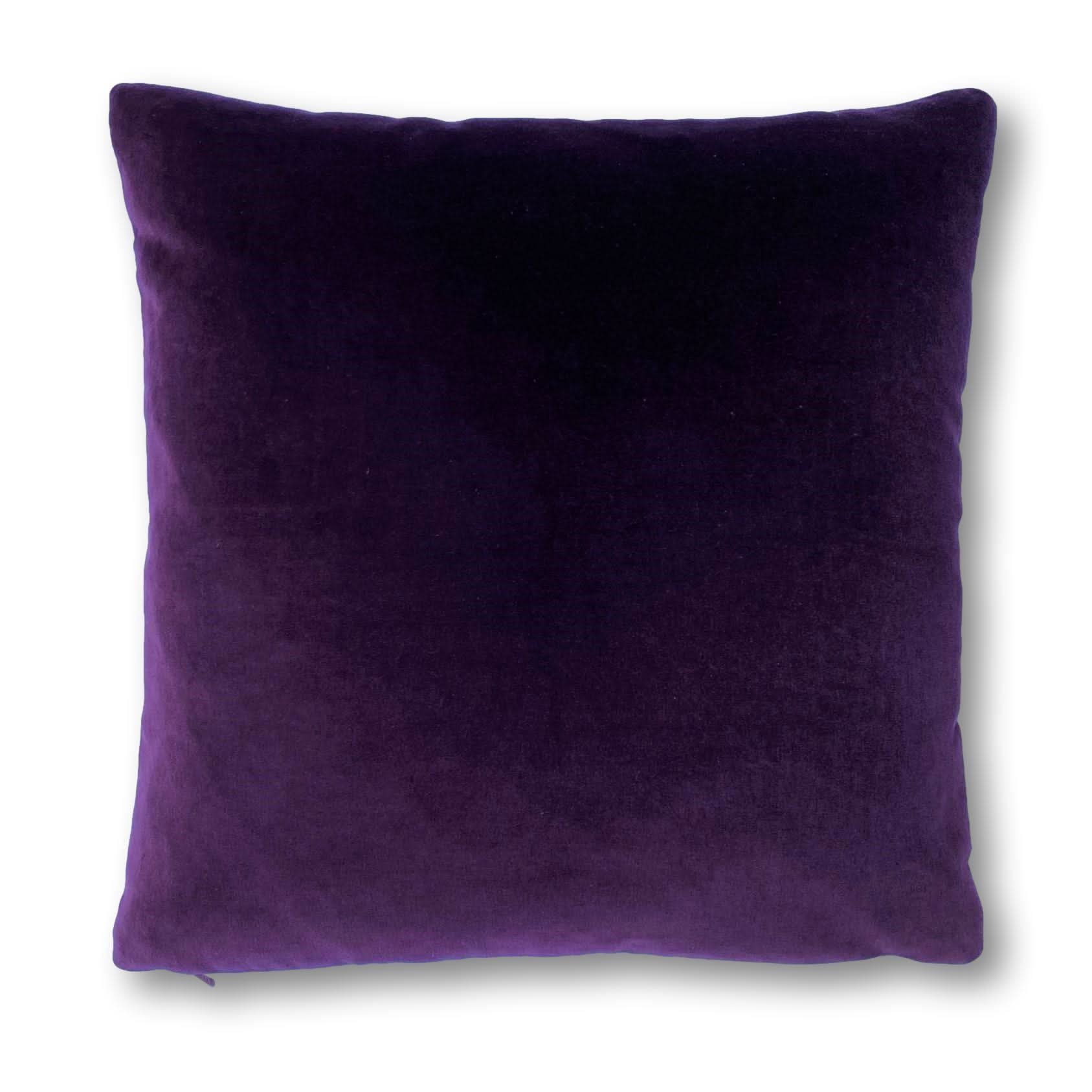 floor cushion covers in purple velvt