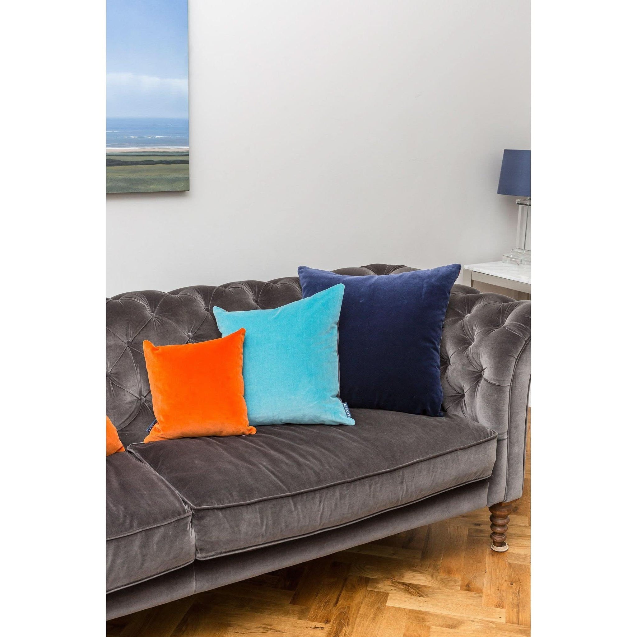 Navy and Burnt Orange Cushions Luxe 39