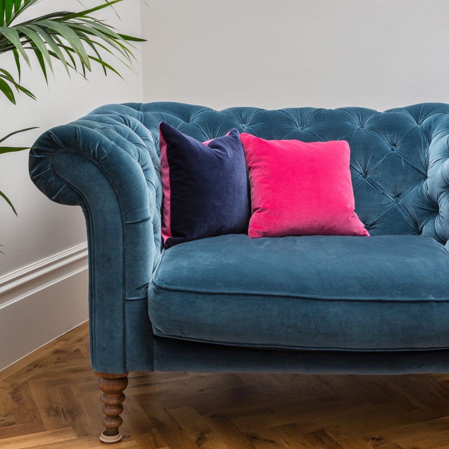 navy blue and pink cushion luxe 39